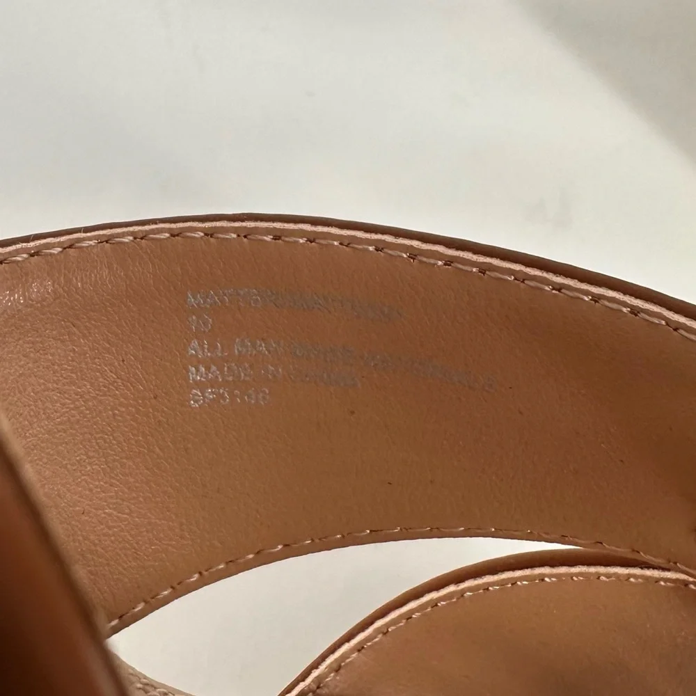 Steve Madden Matter Heeled Platform Sandals in Cognac size 10 New in Box